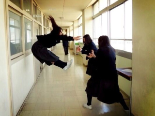 Illustration for article titled Latest Japanese Schoolgirl Trend: Fake Dragon Ball Attacks